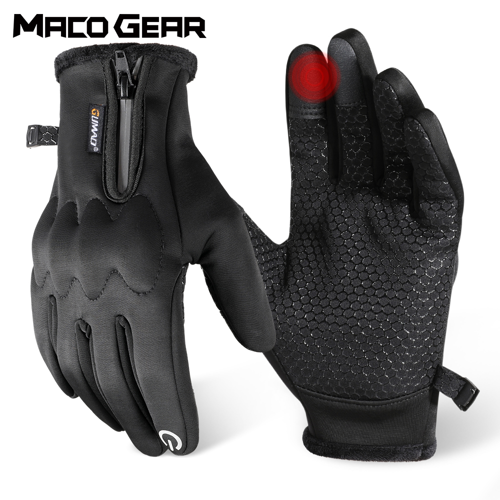 Cycling Gear Display - Winter Motorcycle Gloves Thermal Touch Screen