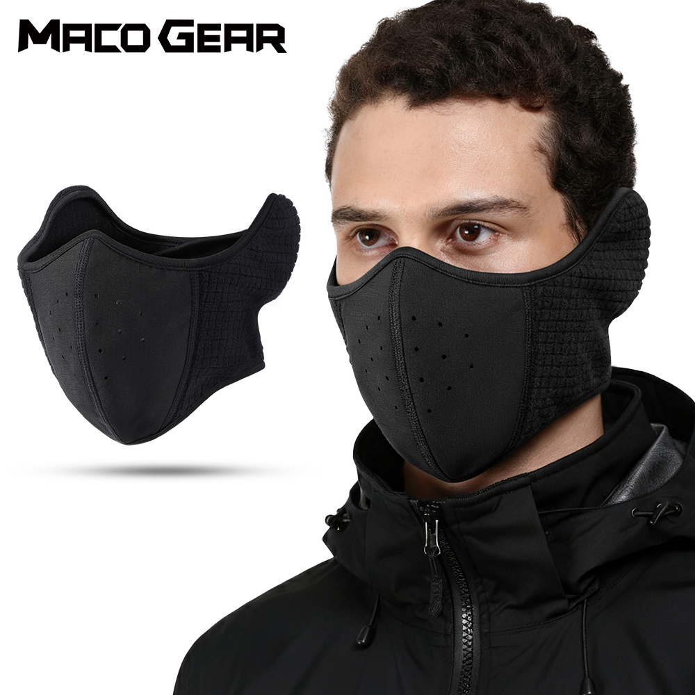 Cycling Gear For Cold Weather - Windproof Motorcycle Balaclava Warm Half Face