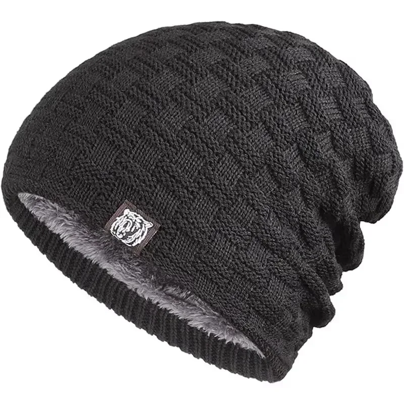 Cycling Gear For Cold Weather - Mens Plush Lining Beanie Winter Hat