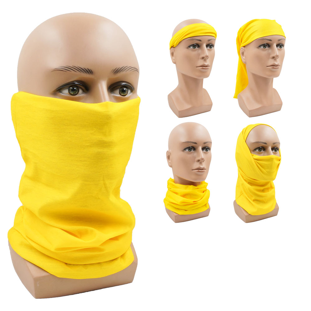 Cycling Gear For Women - Yellow Multifunction Cycling Neck Gaiter Sunblock
