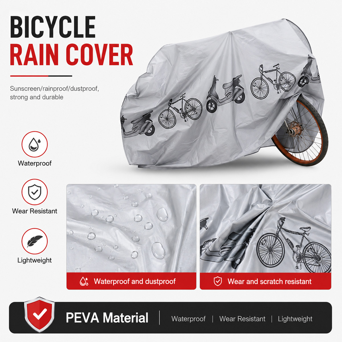 PINMOAP Universal Bicycle Rain - đánh giá và giá Cycling Gear Pack