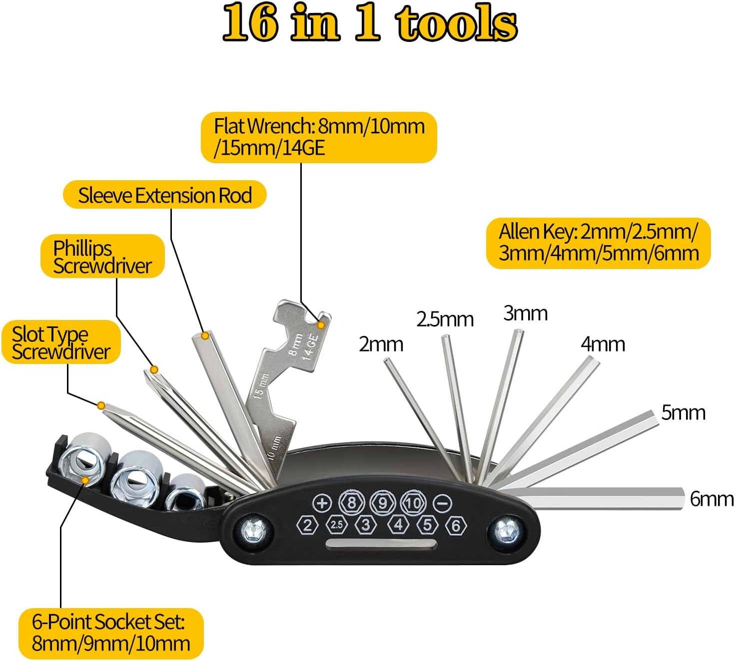 Foldable Multi-Tool Bike Repai - đánh giá và giá Cycling Gear Kit