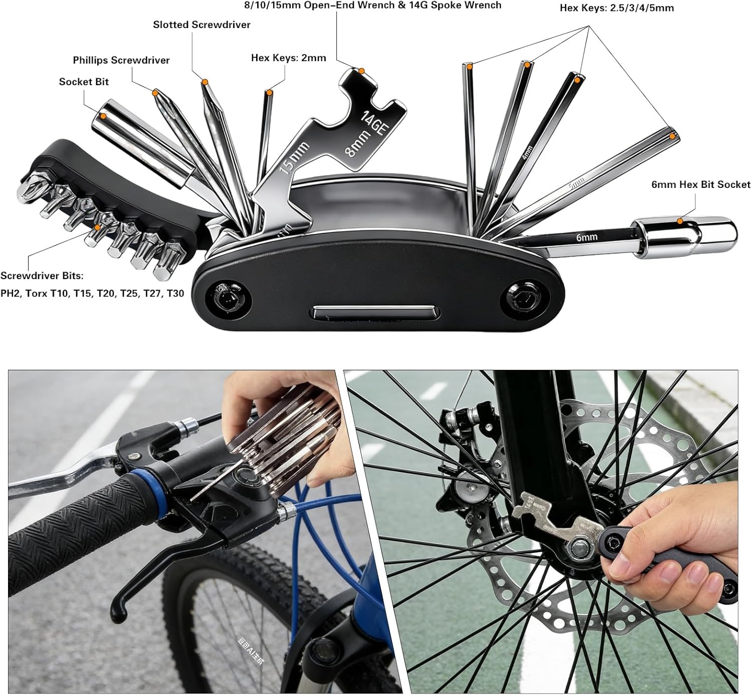 Foldable Multi-Tool Bike Repai - đánh giá và giá Cycling Gear Kit