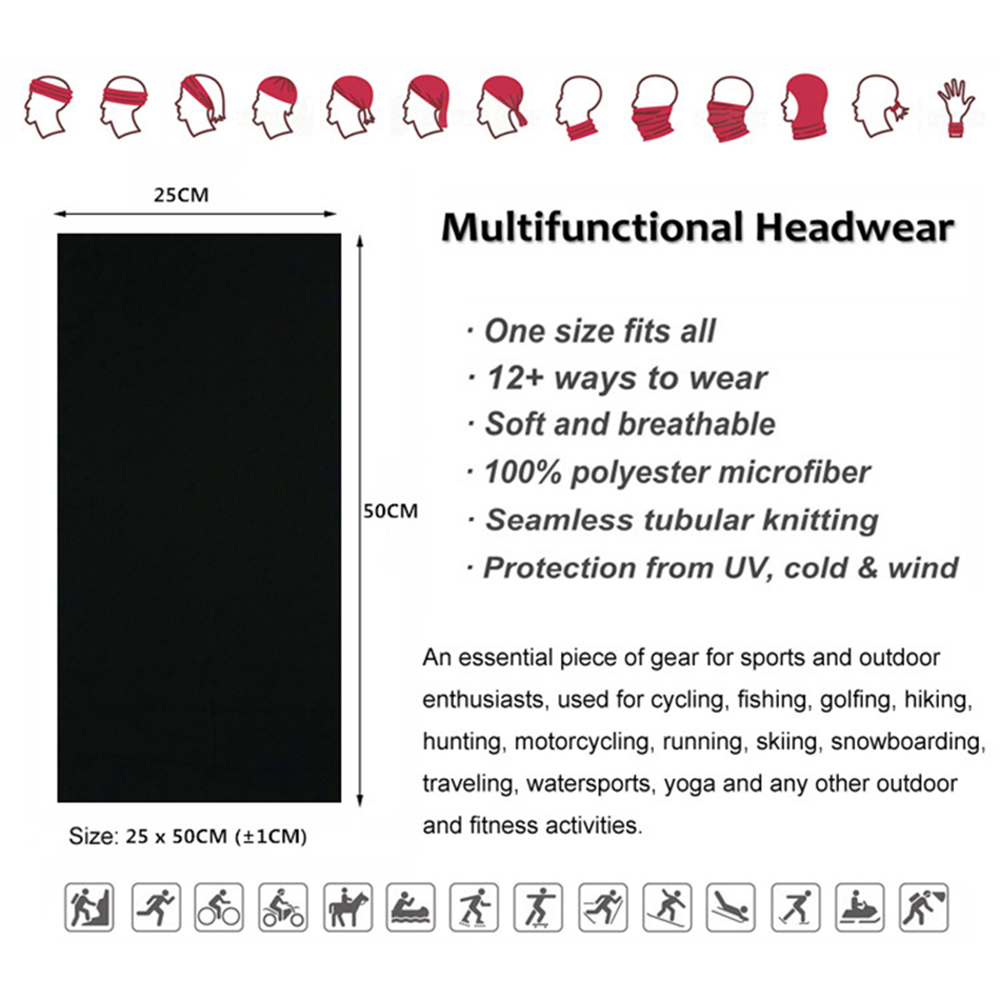 Seamless Solid Color Bandanas  - đánh giá và giá Cycling Gear For Women