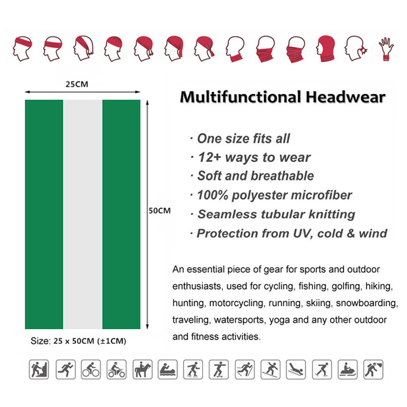 Nigeria Flag Bandanna Women Ne - đánh giá và giá Cycling Gear For Women